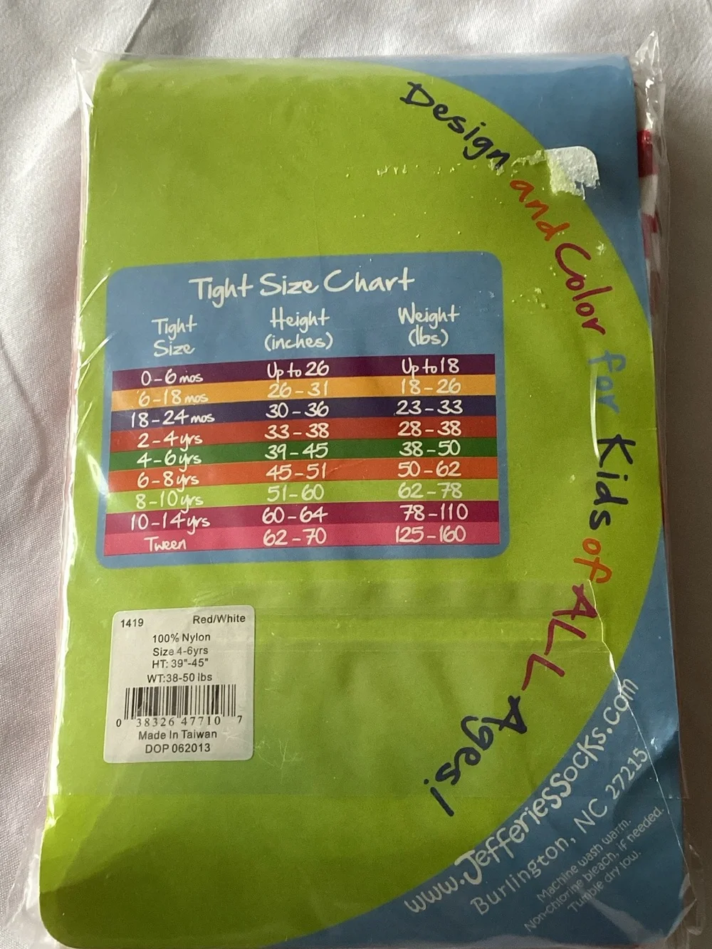 🦢 Kids Heart Pattern Tights - White & Red - Unbranded